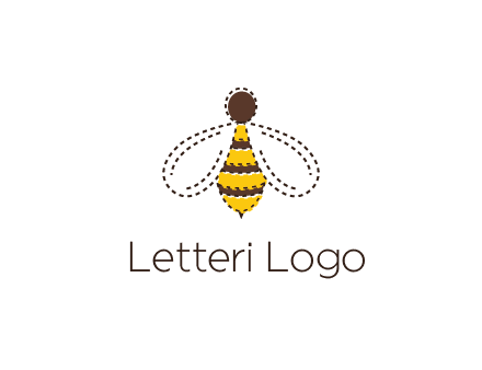 bee in stitch line logo