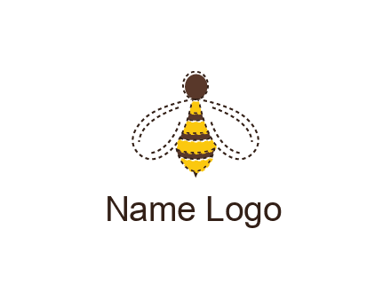 bee in stitch line logo