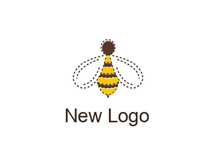 bee in stitch line logo