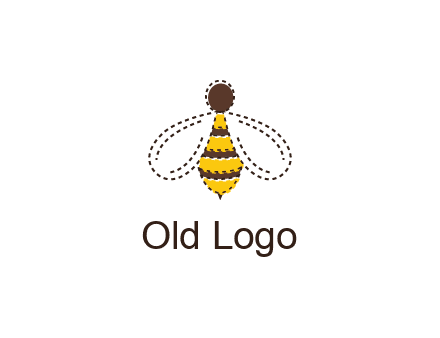 bee in stitch line logo
