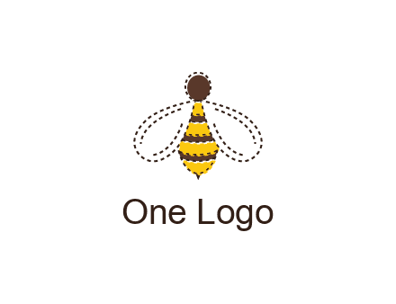 bee in stitch line logo