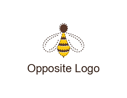 bee in stitch line logo