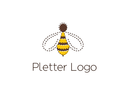 bee in stitch line logo