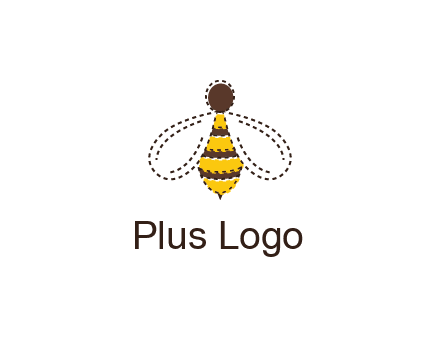 bee in stitch line logo