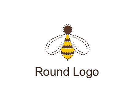 bee in stitch line logo