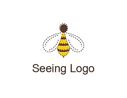 bee in stitch line logo