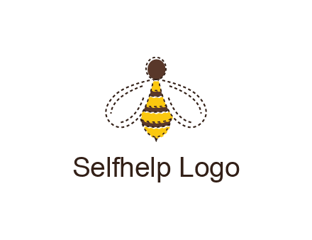bee in stitch line logo
