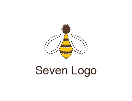 bee in stitch line logo