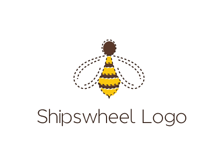bee in stitch line logo