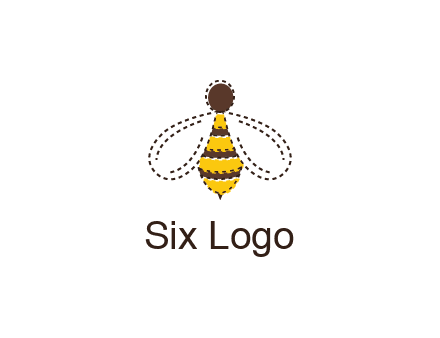 bee in stitch line logo