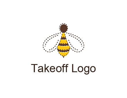 bee in stitch line logo