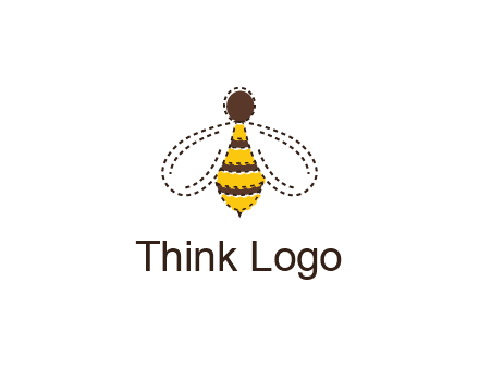 bee in stitch line logo