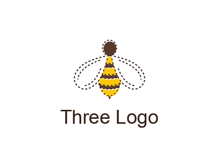 bee in stitch line logo