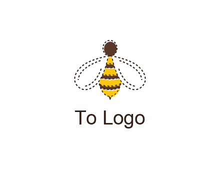 bee in stitch line logo