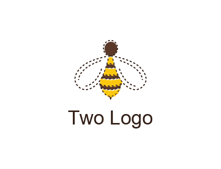 bee in stitch line logo