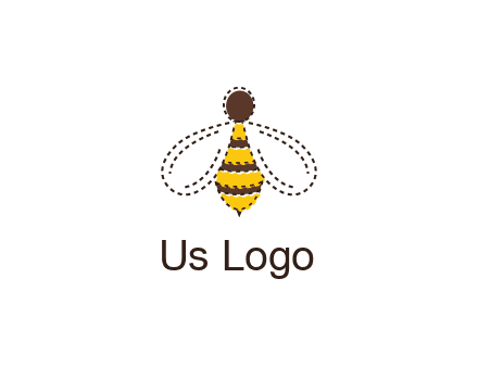 bee in stitch line logo
