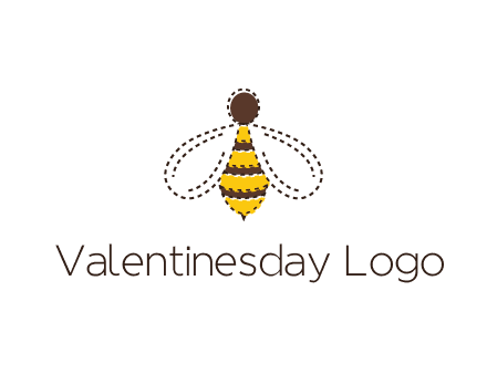bee in stitch line logo