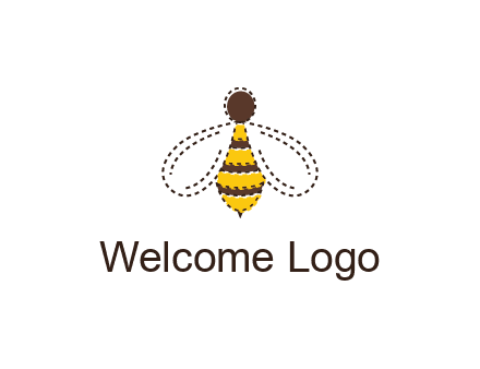 bee in stitch line logo