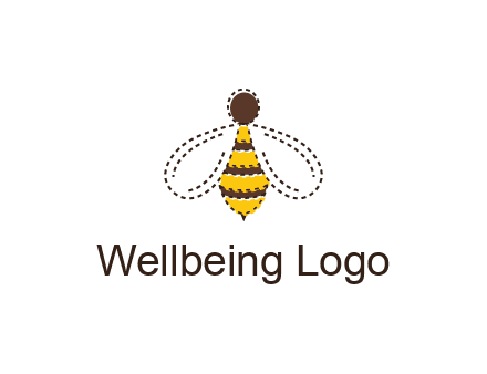 bee in stitch line logo