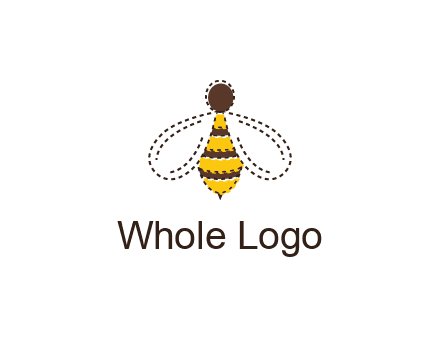 bee in stitch line logo