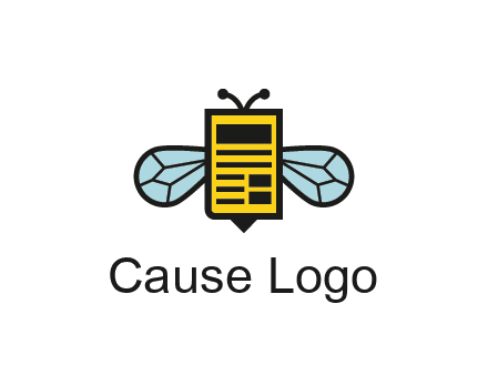 bee and page logo