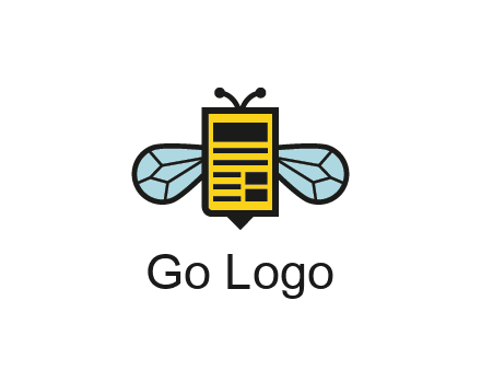 bee and page logo