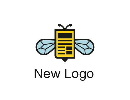 bee and page logo