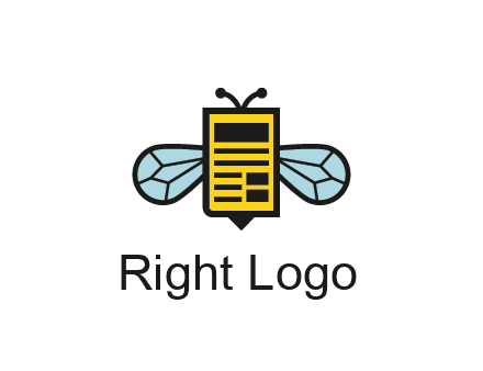 bee and page logo