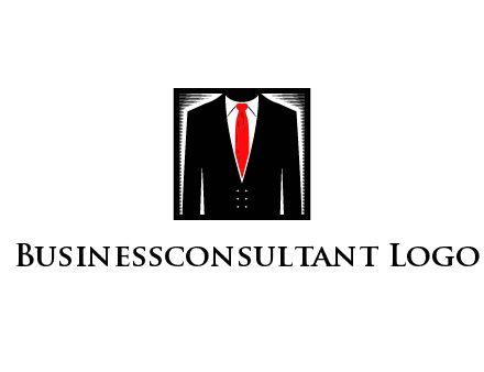 suit with red tie illustration