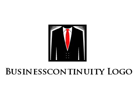 suit with red tie illustration