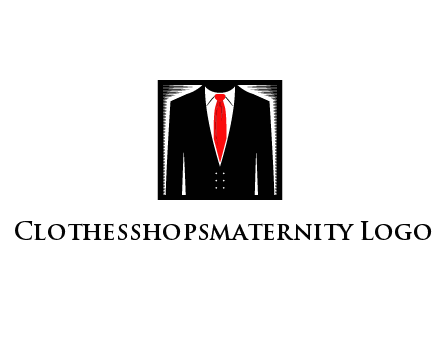 suit with red tie illustration