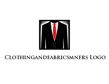 suit with red tie illustration