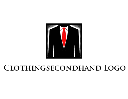 suit with red tie illustration