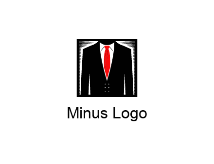 suit with red tie illustration