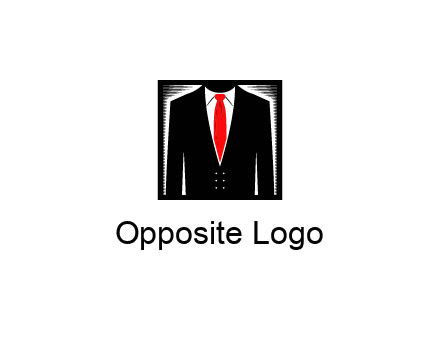 suit with red tie illustration