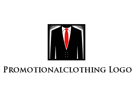 suit with red tie illustration