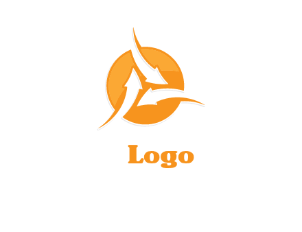arrows inside circle logo
