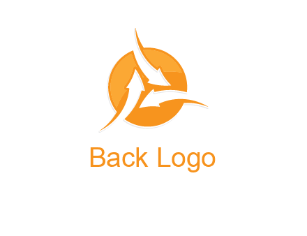 arrows inside circle logo