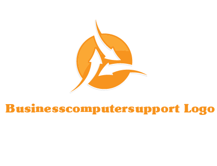 arrows inside circle logo