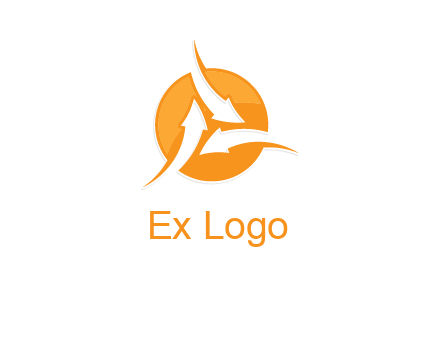 arrows inside circle logo
