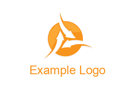 arrows inside circle logo