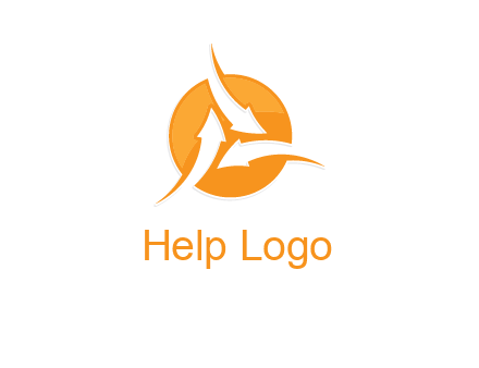 arrows inside circle logo