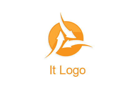 arrows inside circle logo