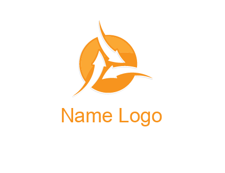 arrows inside circle logo