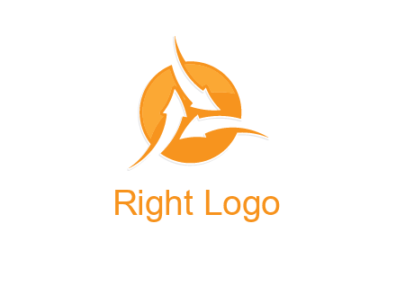 arrows inside circle logo