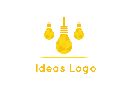 polygon hanging bulb logo