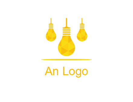 polygon hanging bulb logo