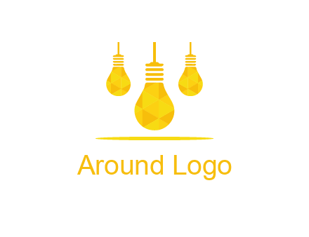 polygon hanging bulb logo