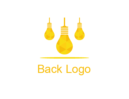 polygon hanging bulb logo
