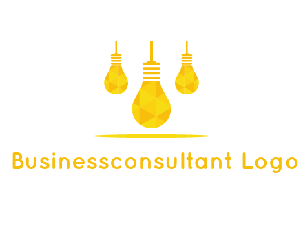 polygon hanging bulb logo